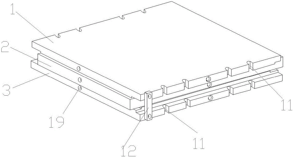 Pressure injection mold for shock pad