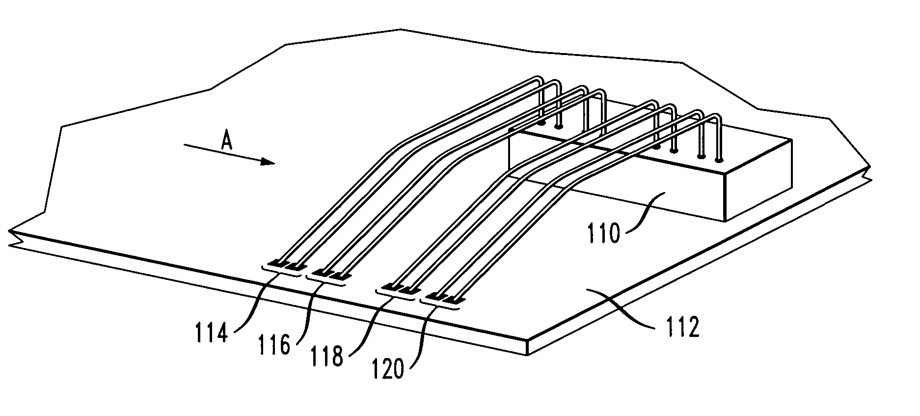 Integrated circuit with staggered differential wire bond pairs