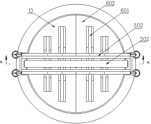 Guiding buffering anti-explosion device for vertical air shaft