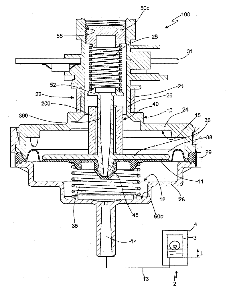 Modified pressure sensor for detecting operating parameters of an electric household appliance featuring a relatively movable component