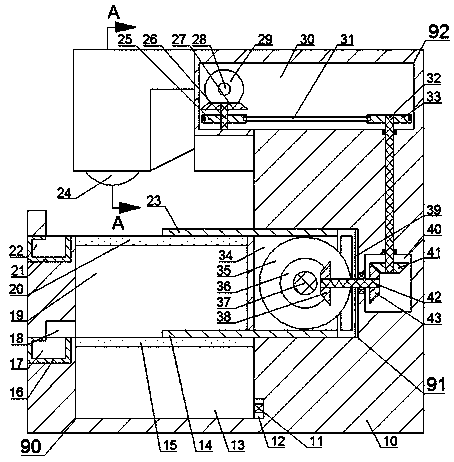 Grinding chip treatment device of metal grinding machine tool
