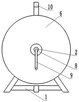 Portable instrument data line winding disc