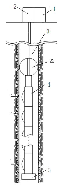 Petroleum underground laser perforation well completion device