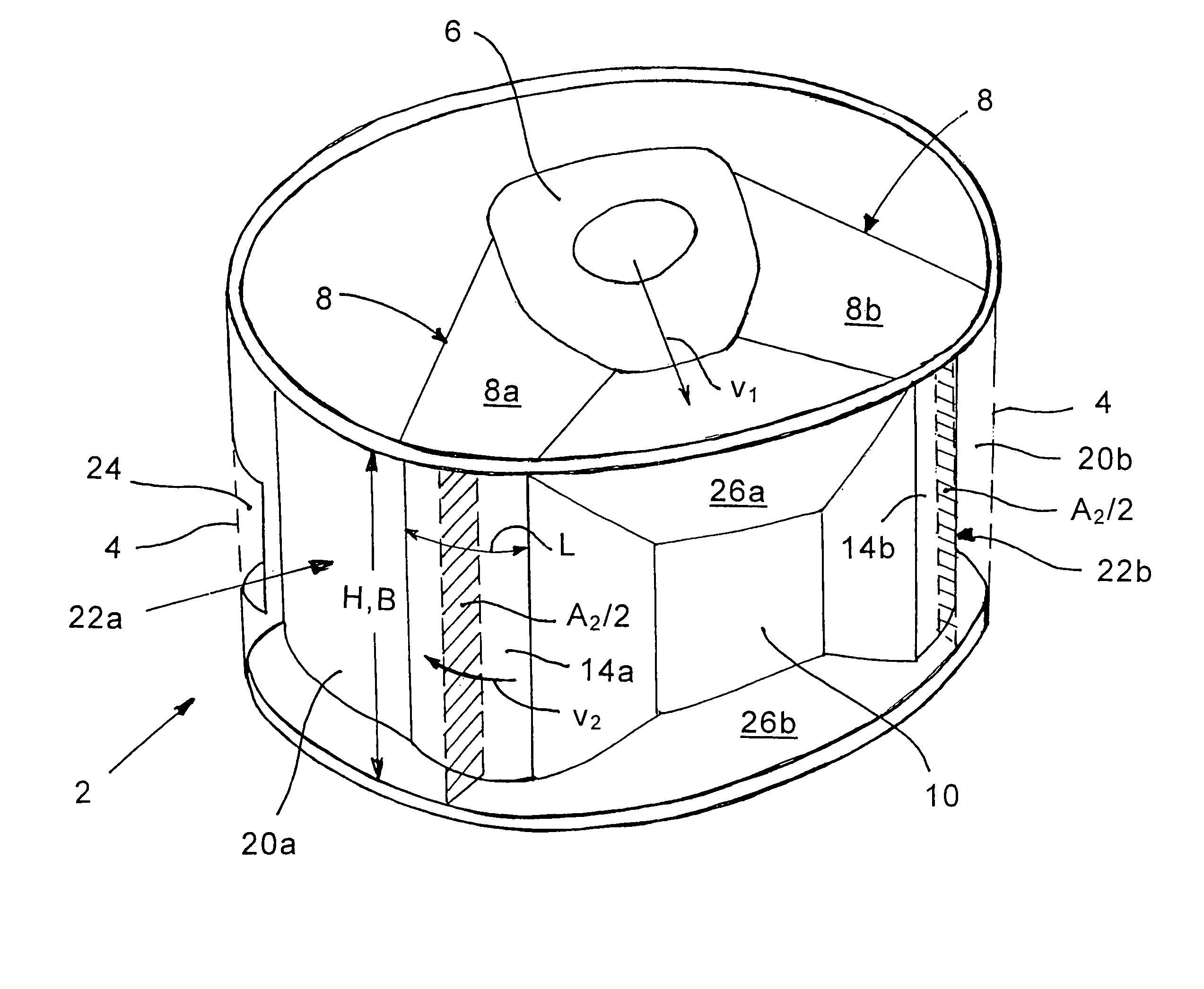 Hydraulic radial bearing