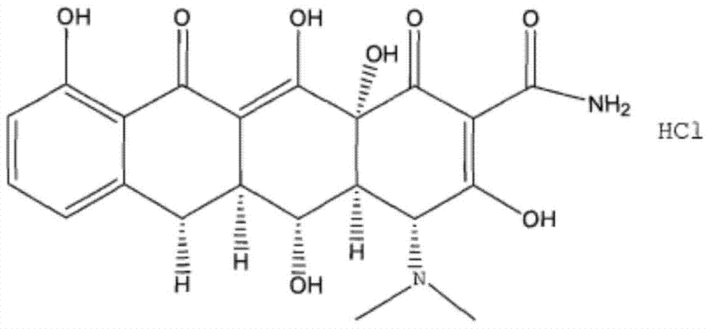 A kind of preparation method of doxycycline hydrochloride freeze-dried powder injection for injection