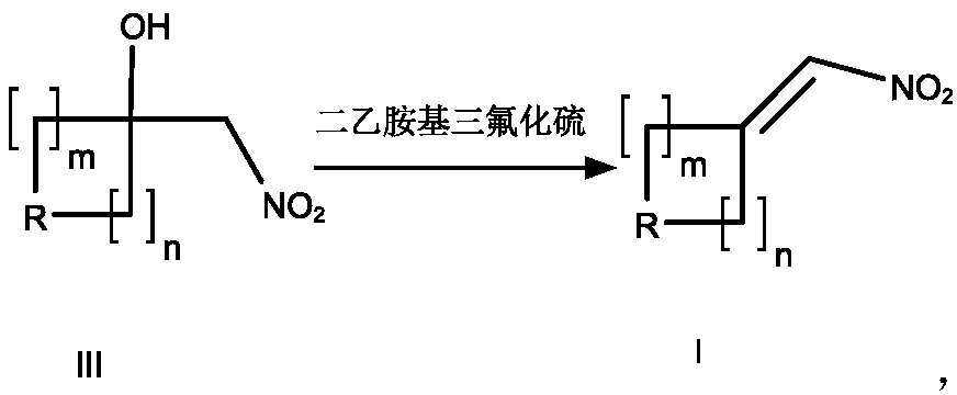 A method of using dast reagent as elimination reagent to synthesize conjugated nitroalkene substituted series derivatives