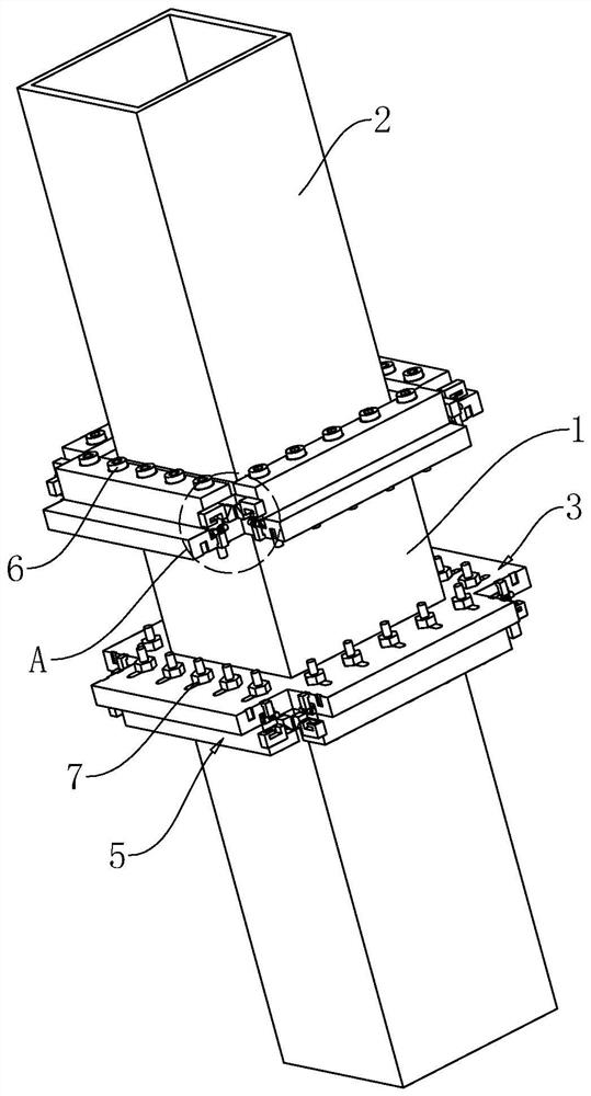 Fabricated steel structure node