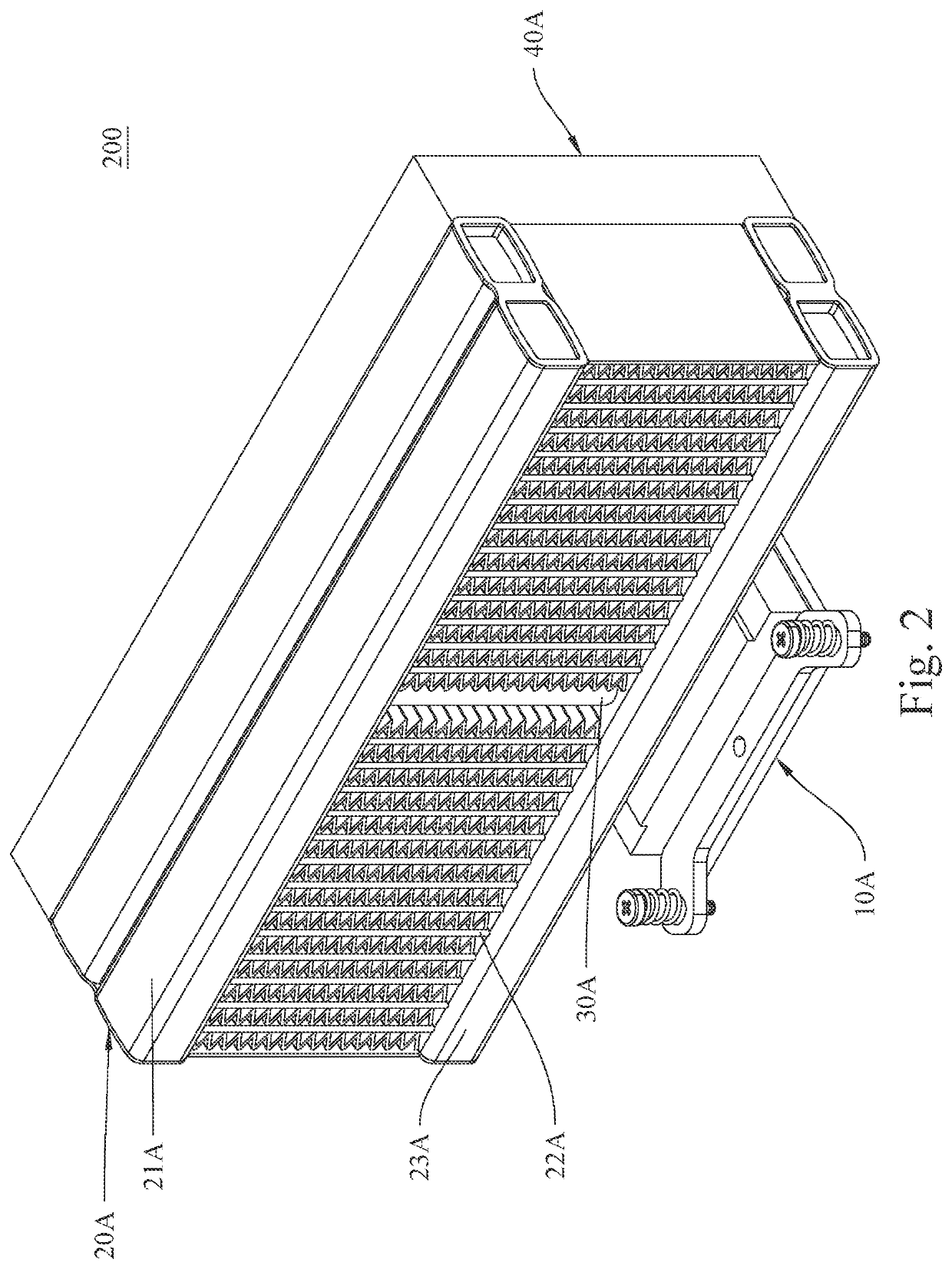 Stack-type vertical heat dissipation device