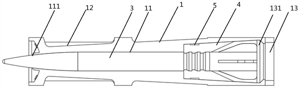 Light anti-high-overload integrated bullet holder for electromagnetic rail gun