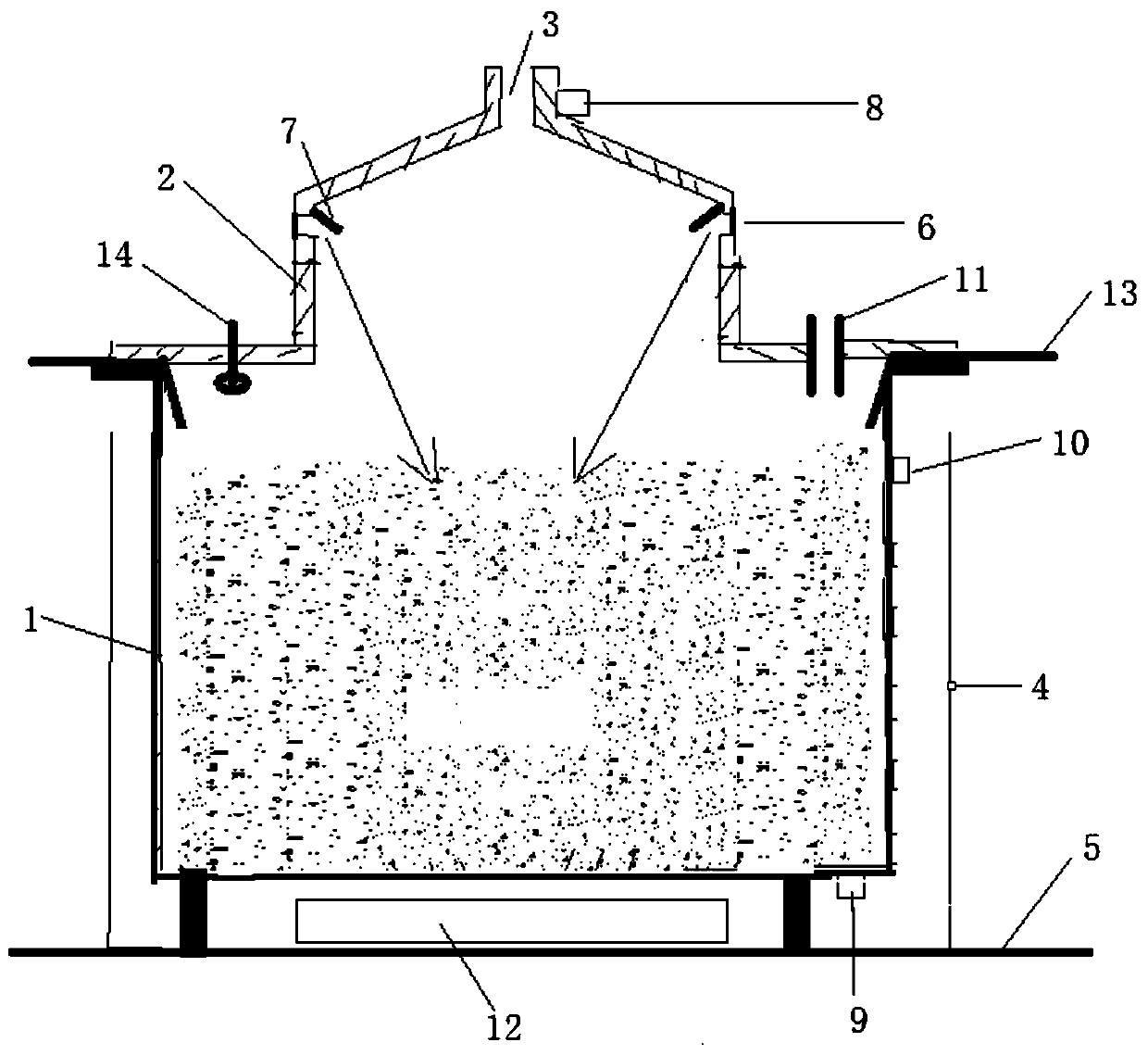 Microwave-based drying device and drying method for treating reactor core waste water