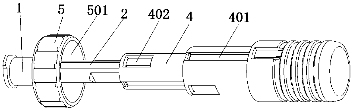 Telescopic anti-needling injection needle