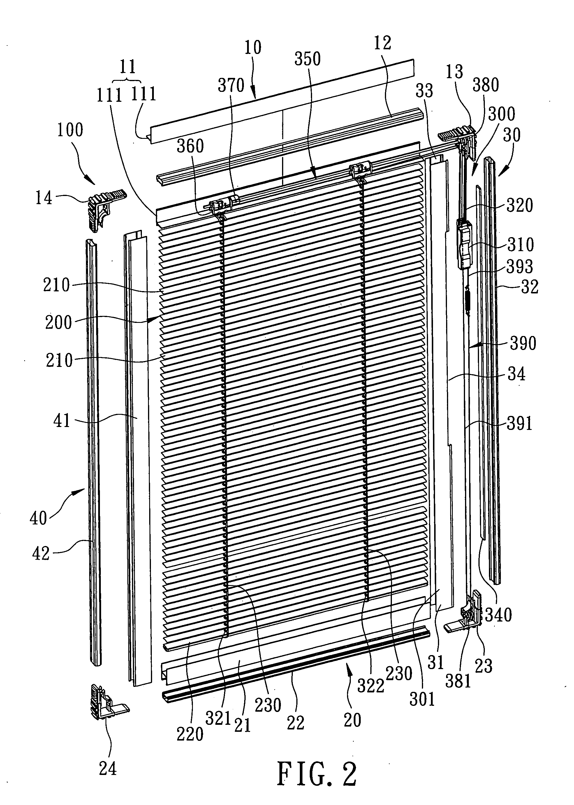 Window blind assembly having an outer frame