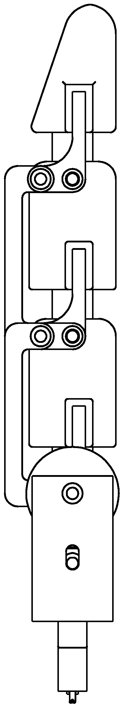 Real-time synchronous locking device for underactuated robot fingers with multi-joints at any angle