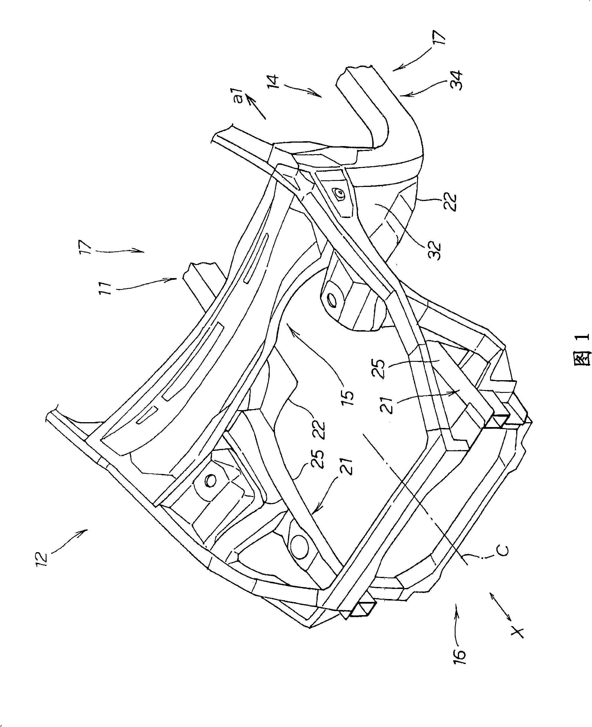 Vehicle body floor structure