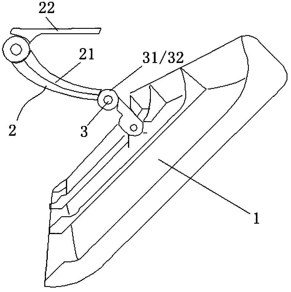External air guide device and air conditioner indoor unit with same