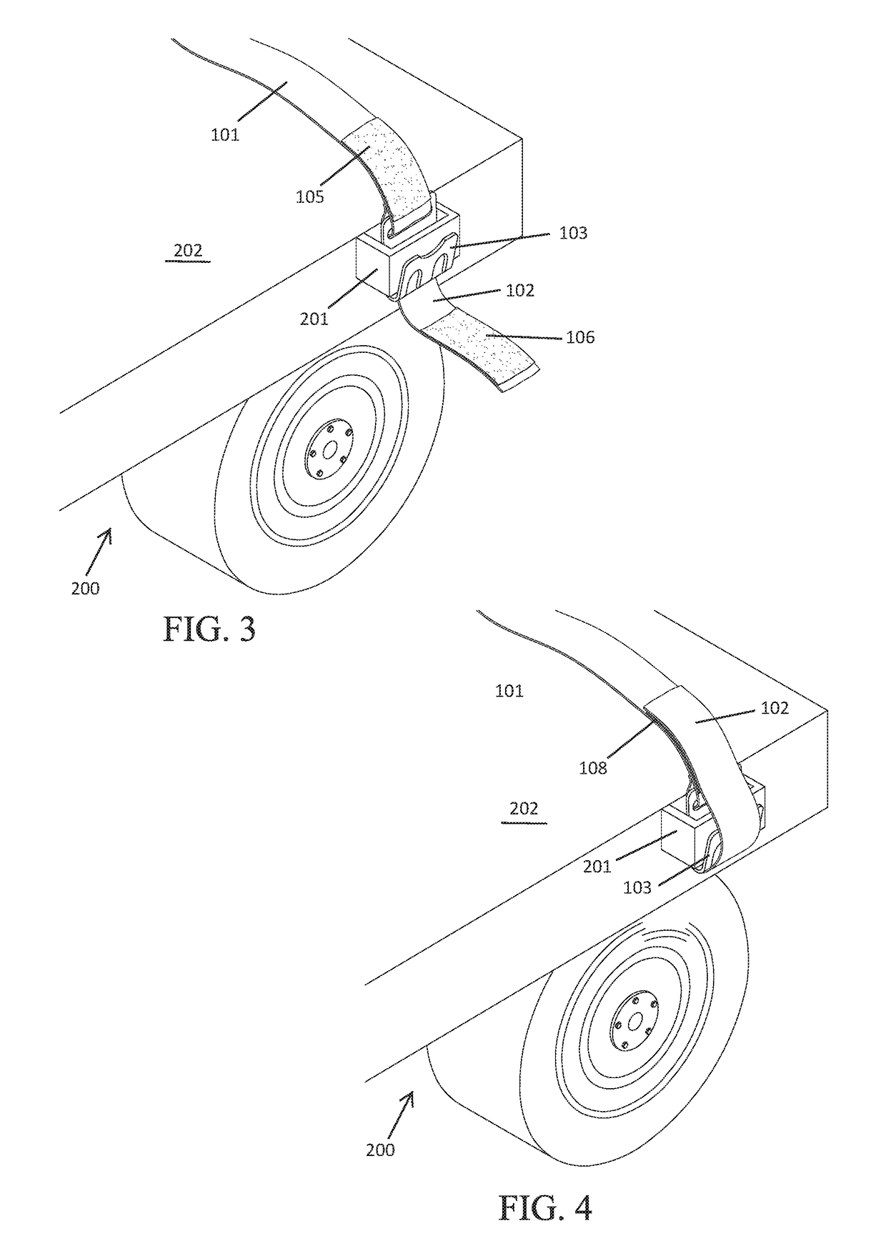 Tie Down Strap with Strap Loop for Preventing Disengagement while Securing Cargo