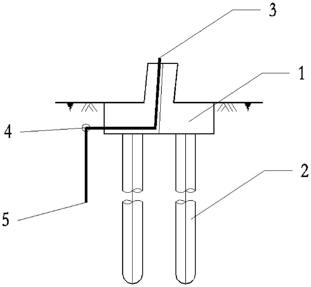 Vertical grounding structure with anchor disc and construction method thereof