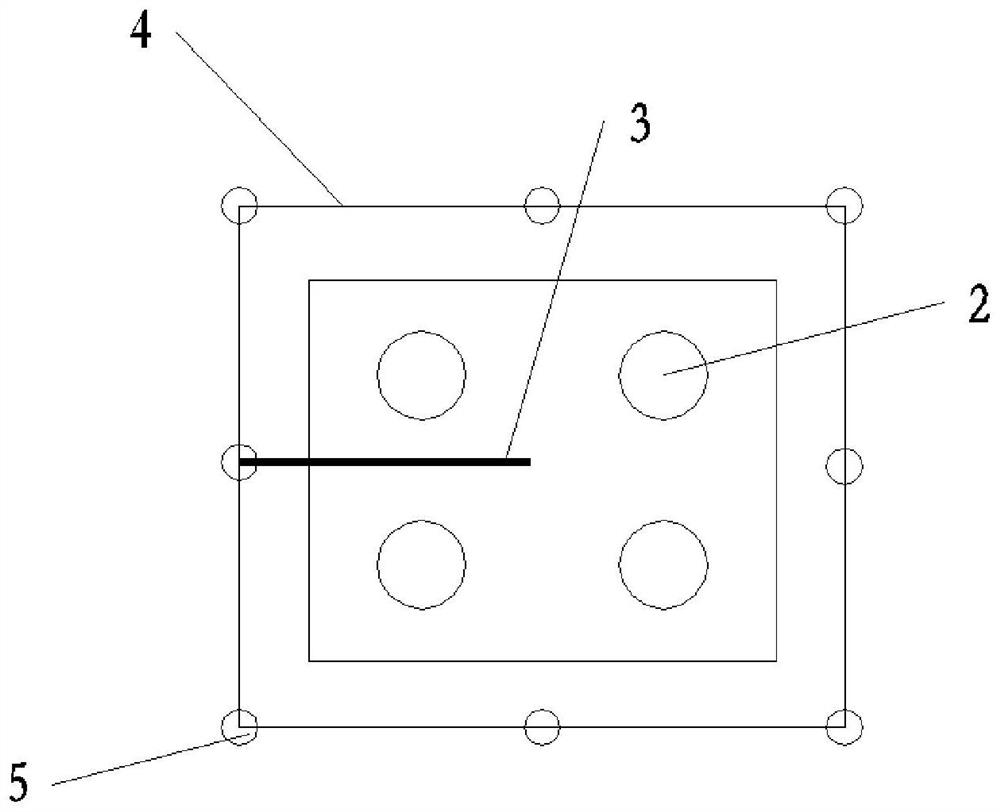 Vertical grounding structure with anchor disc and construction method thereof