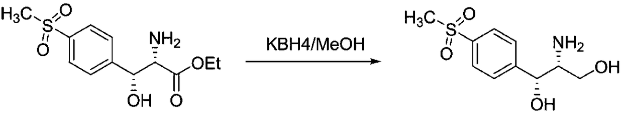 Preparation method for florfenicol intermediate, namely thiamphenicol amine