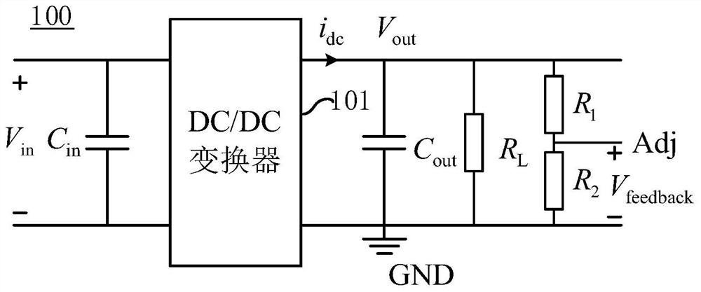 A voltage regulating output switching power supply