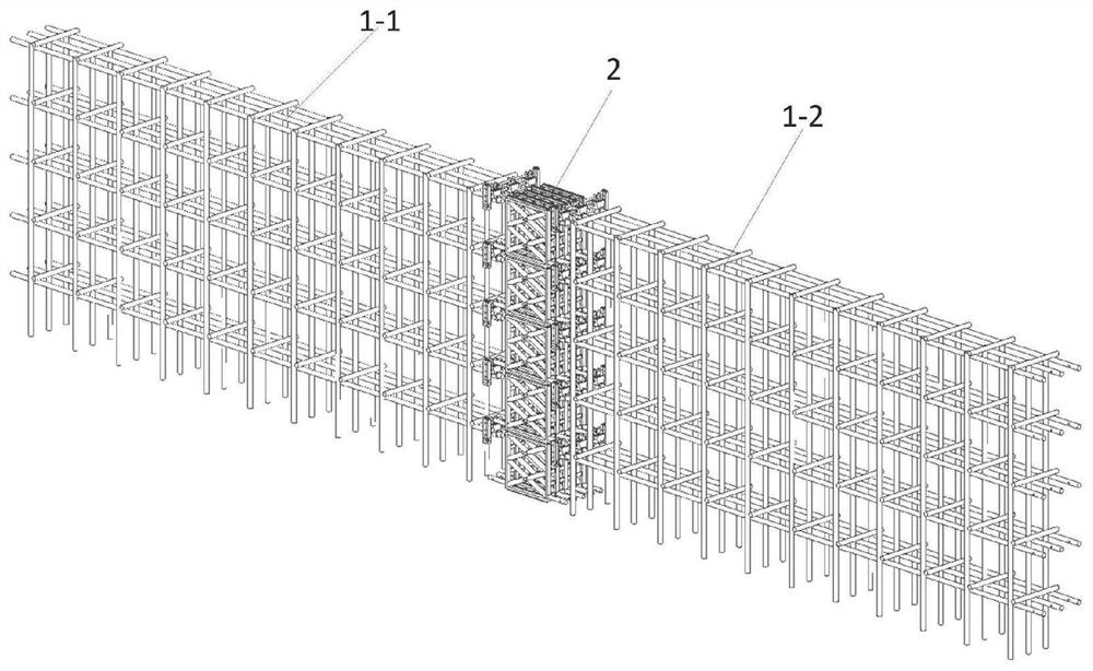 Underground diaphragm wall tenon-and-mortise type reinforcement cage connecting structure