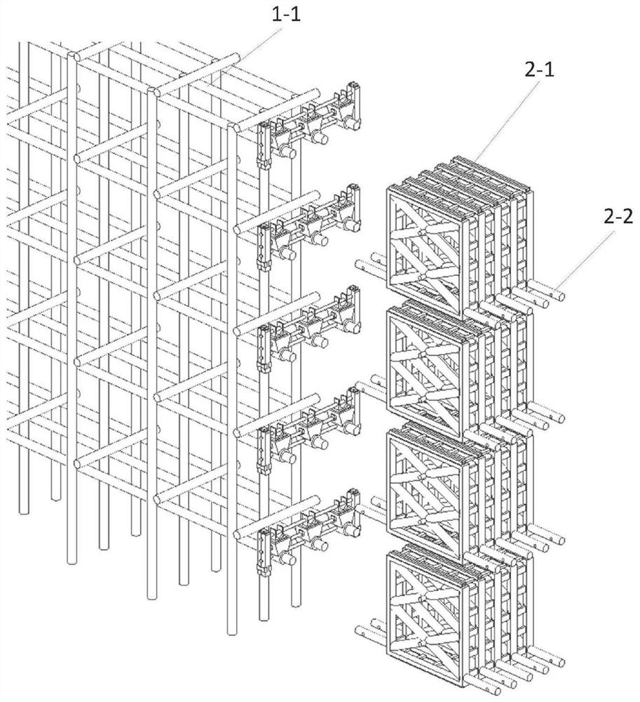 Underground diaphragm wall tenon-and-mortise type reinforcement cage connecting structure