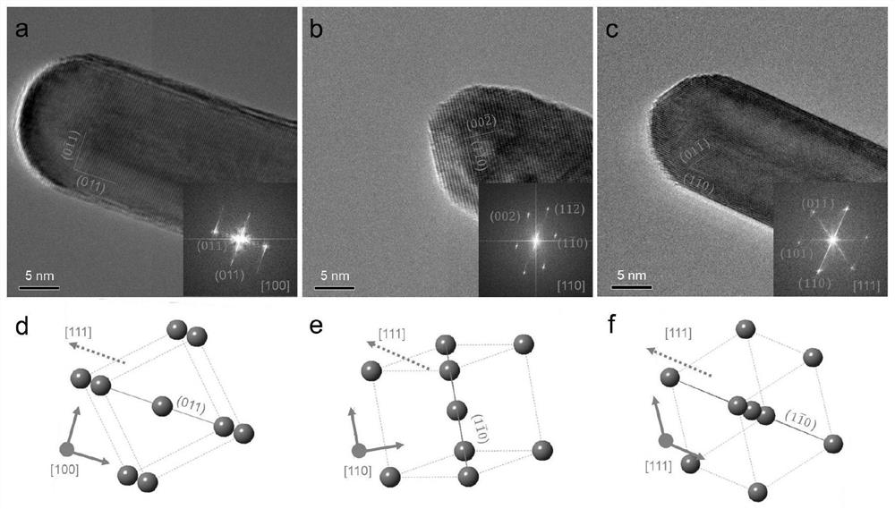 In-situ growth method of refractory super-strong metal single crystal nanowire
