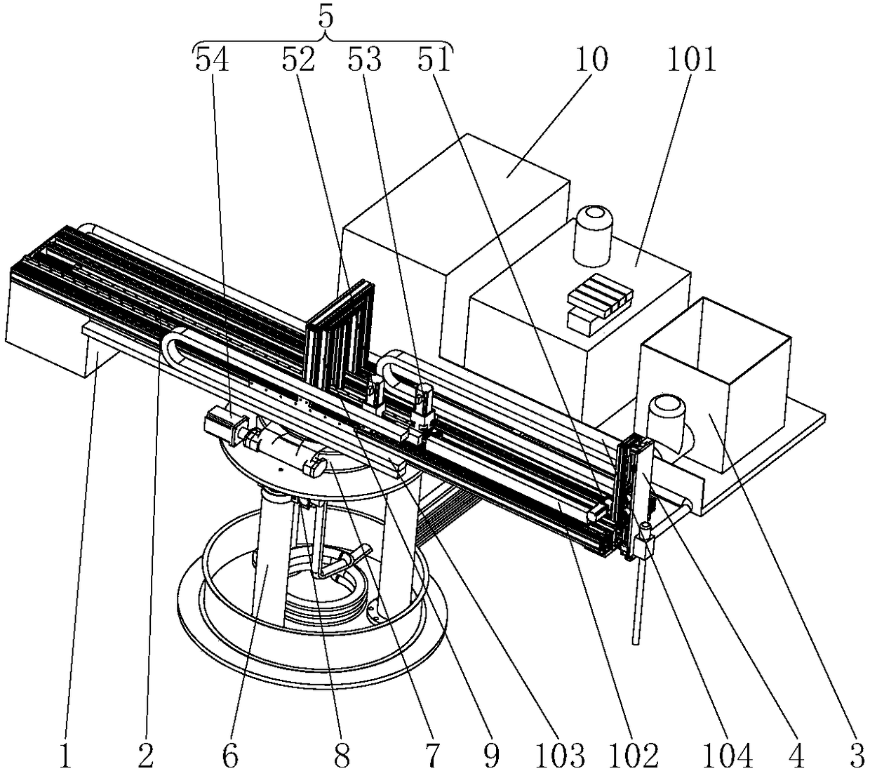 Lifting and rotating device and 3D house printer