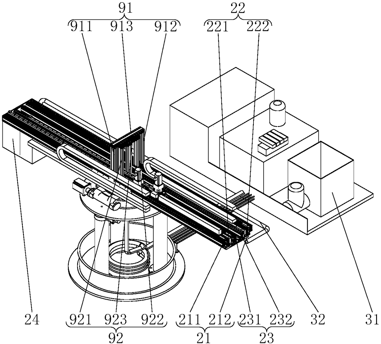 Lifting and rotating device and 3D house printer