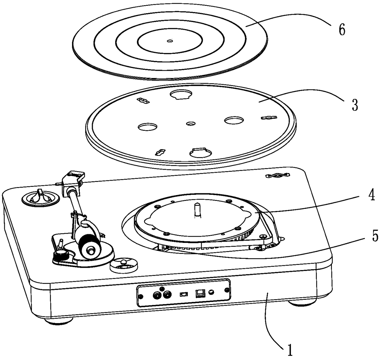 A record player convenient for speed measurement