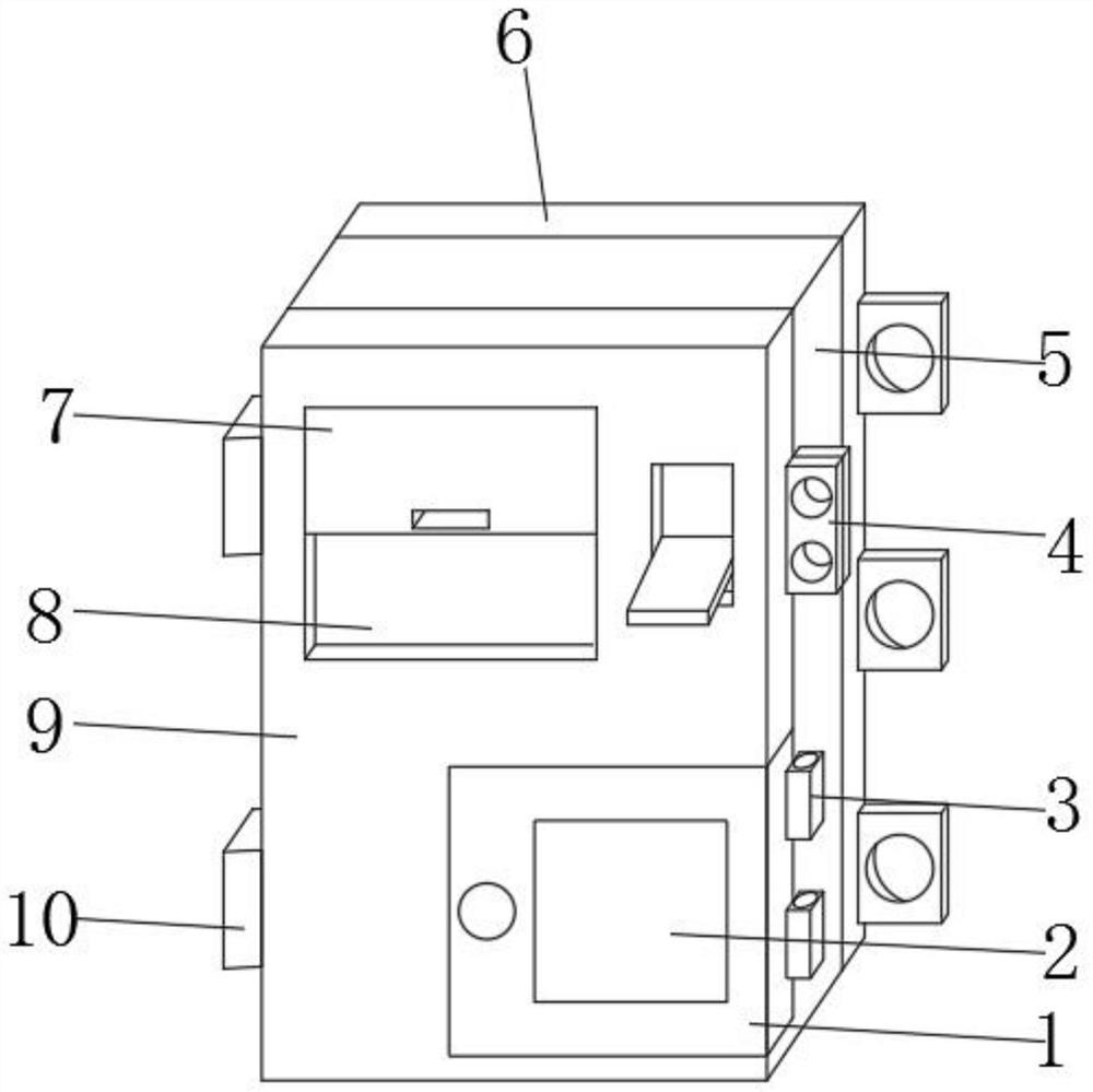 A single-phase single-meter anti-stealing non-metallic low-voltage metering box