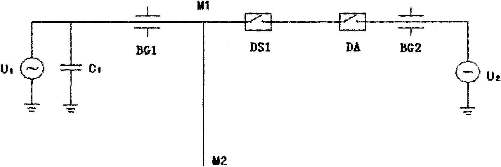 Method for simulating GIS transformer substation to produce very fast transient overvoltage (VFTO) and test circuit