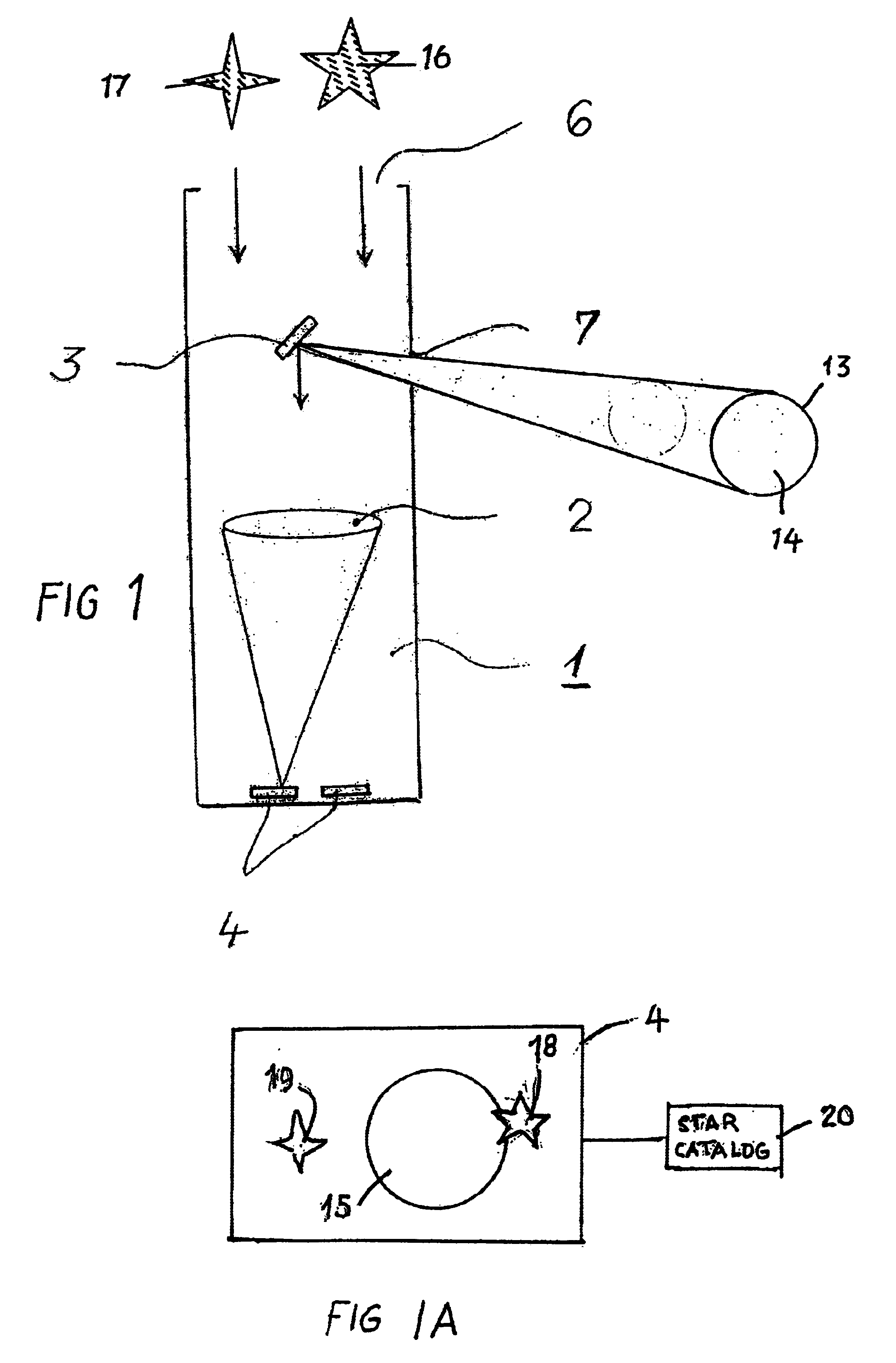 Combined earth/star sensor system and method for determining the orbit and position of spacecraft