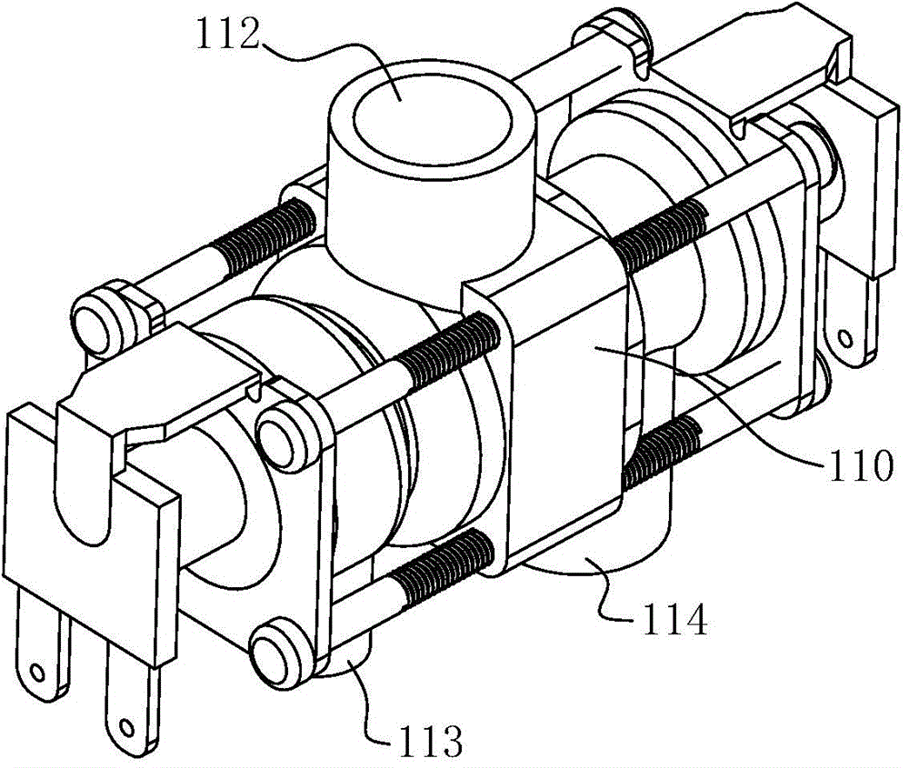 Electrically-controlled tee valve and washer with same