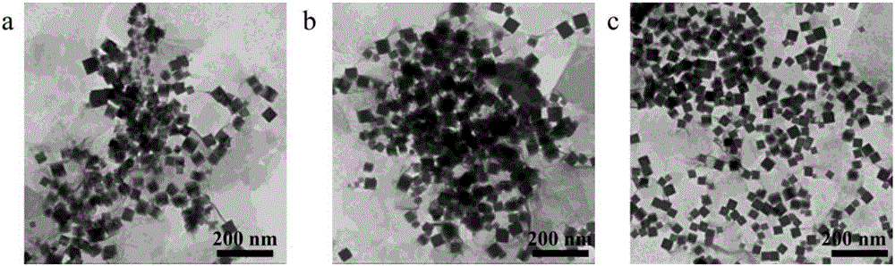 A kind of preparation method of Prussian blue cube/molybdenum disulfide nanocomposite material