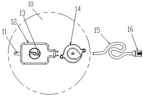 Heating device of electric hot-water bag