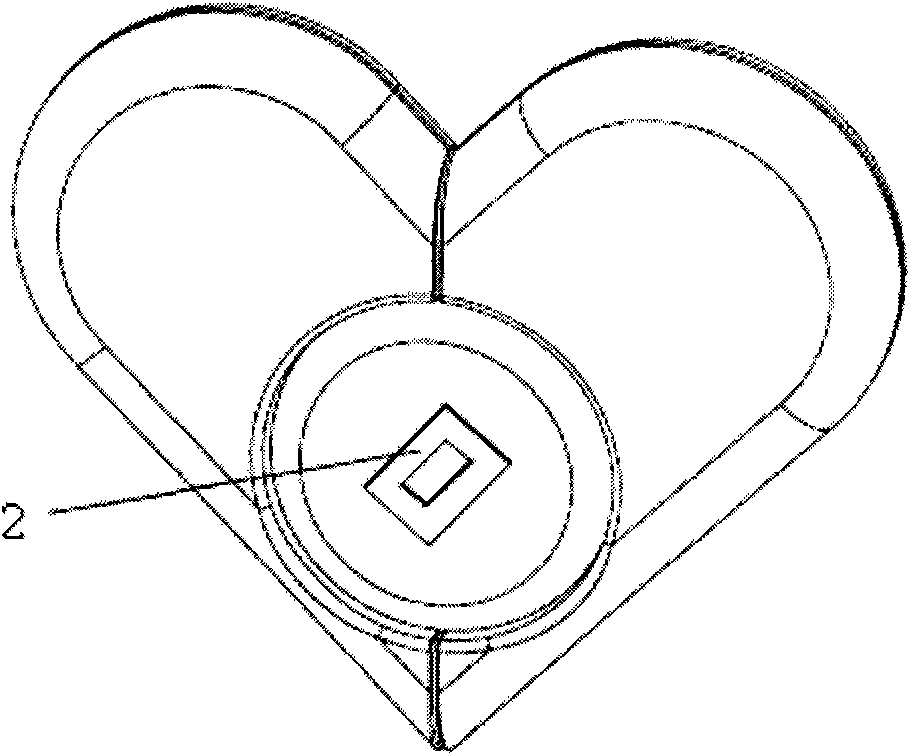 Heart-shaped structure in changeable shape