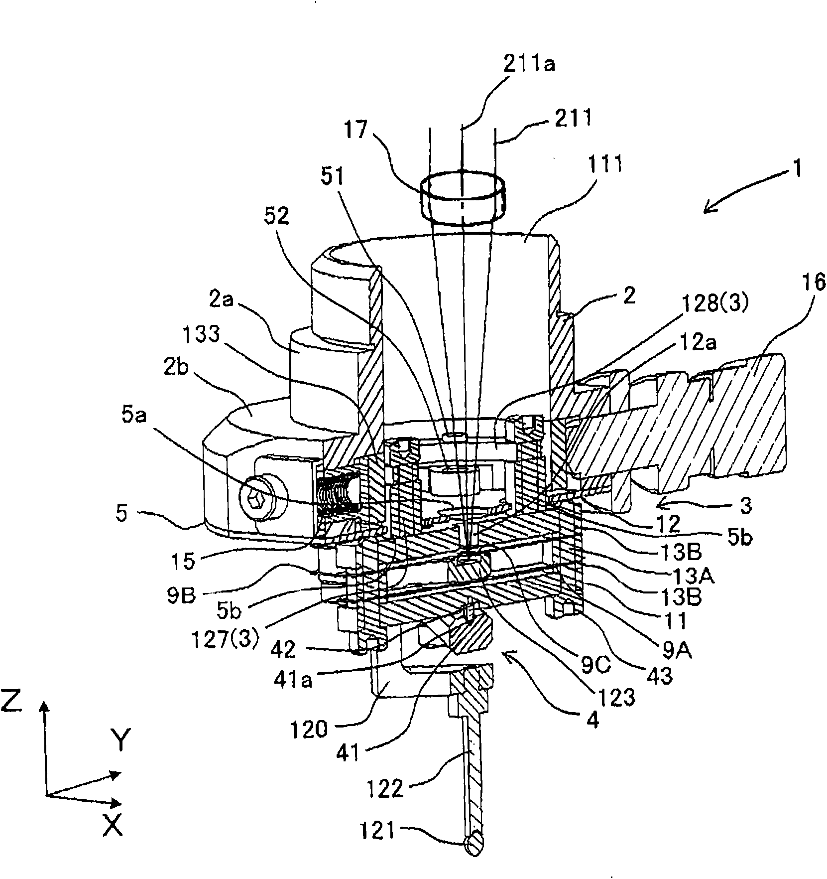 Probe for three-dimensional shape measuring apparatus and three-dimensional shape measuring apparatus