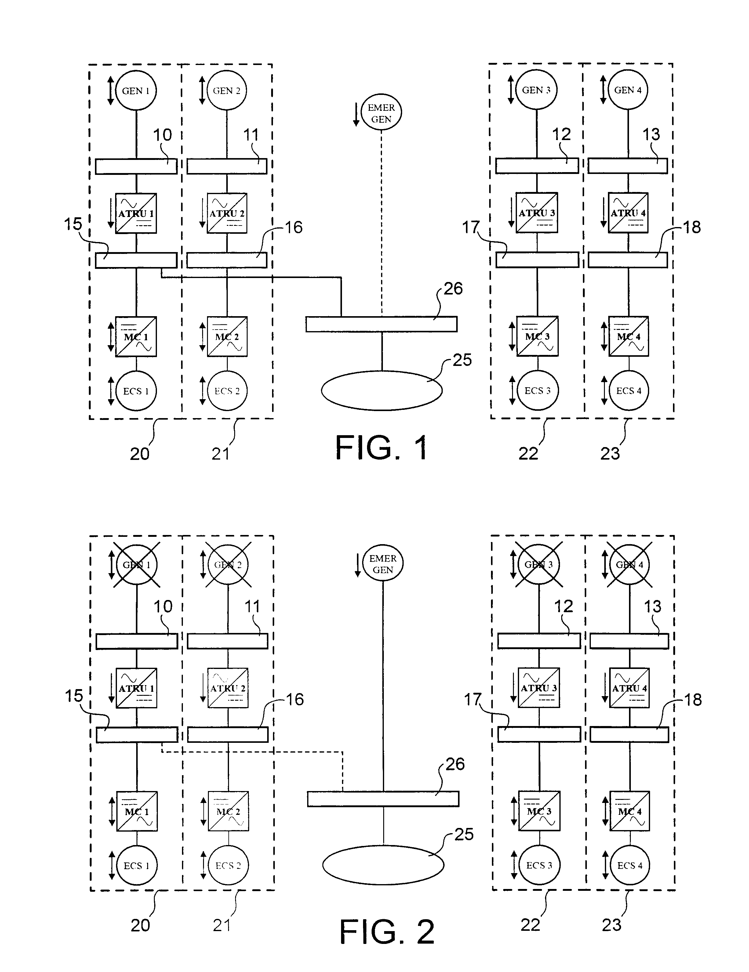 Device and method for generating a back-up electricity supply on board an aircraft