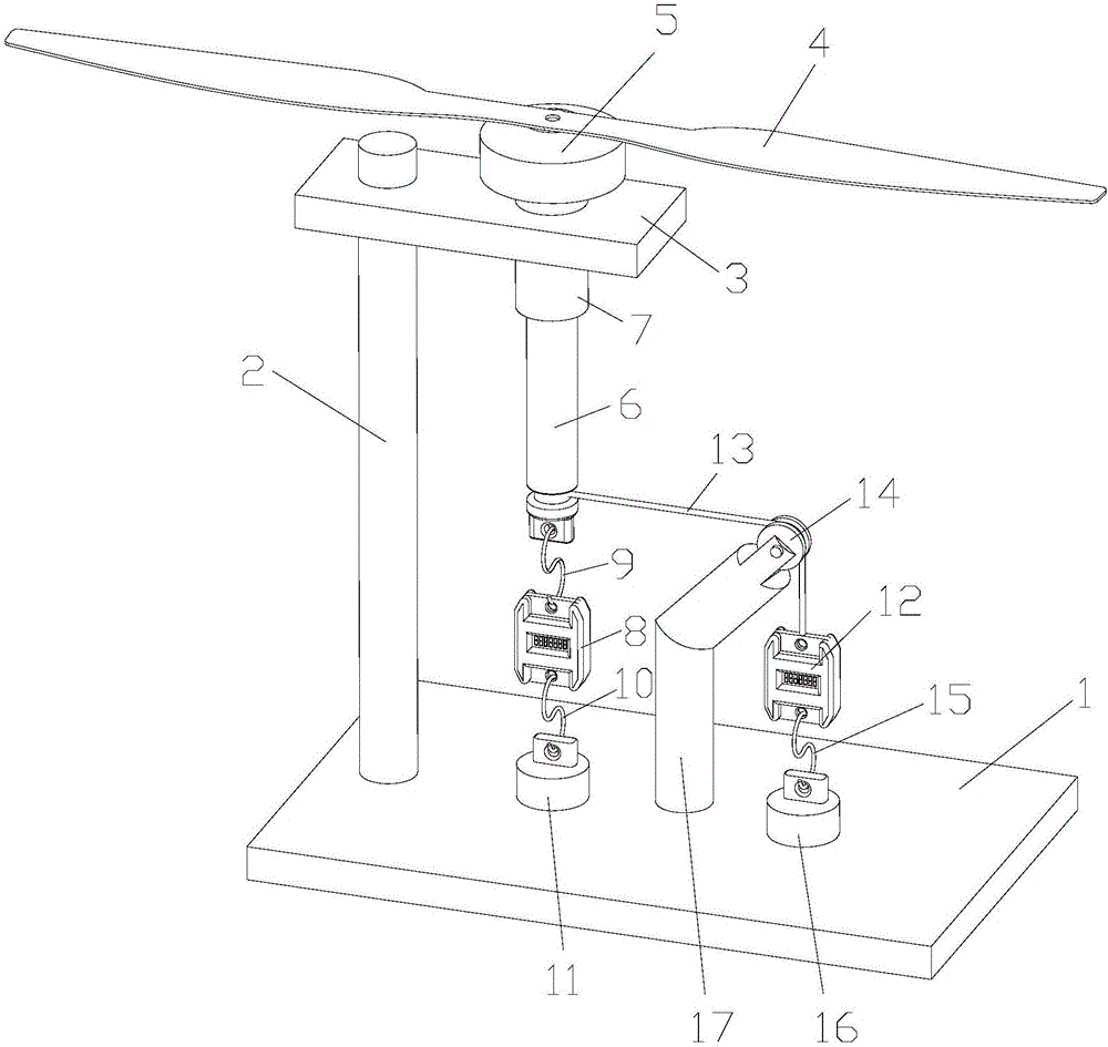 Test apparatus used for unmanned aerial vehicle motor dynamic tension and torsion