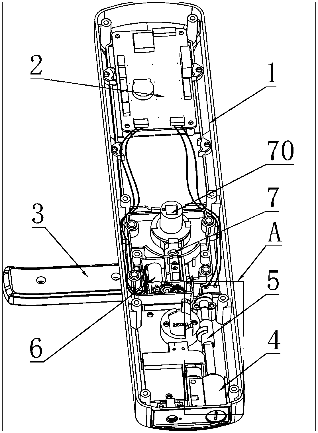 Double-safety door opening structure of intelligent lock