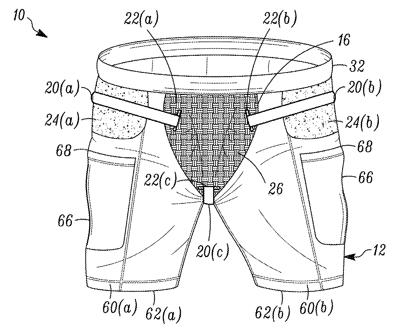 Athletic undergarment and protective cup assembly