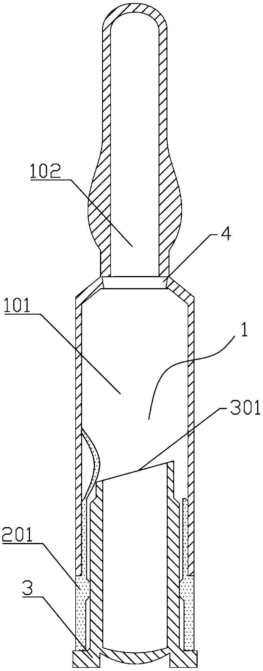 Push type timely mixing material body bottle and use method thereof