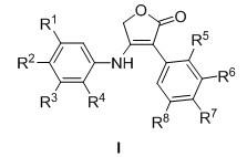 3-aryl-4-arylamino-2 (5(i)H(/i))-furanone compounds as well as preparation method and application thereof