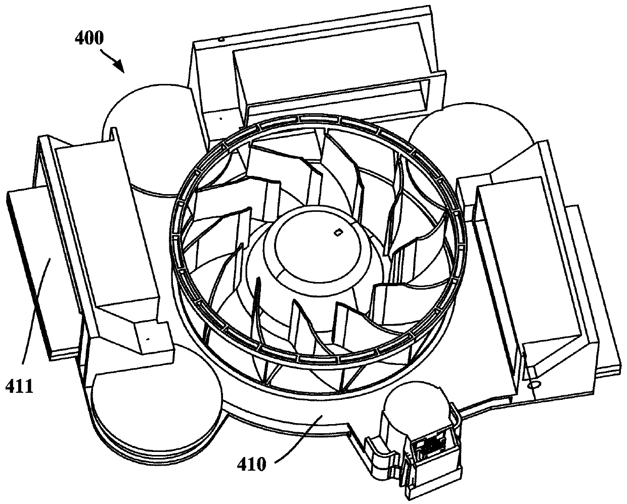 Split air supply device and refrigerator