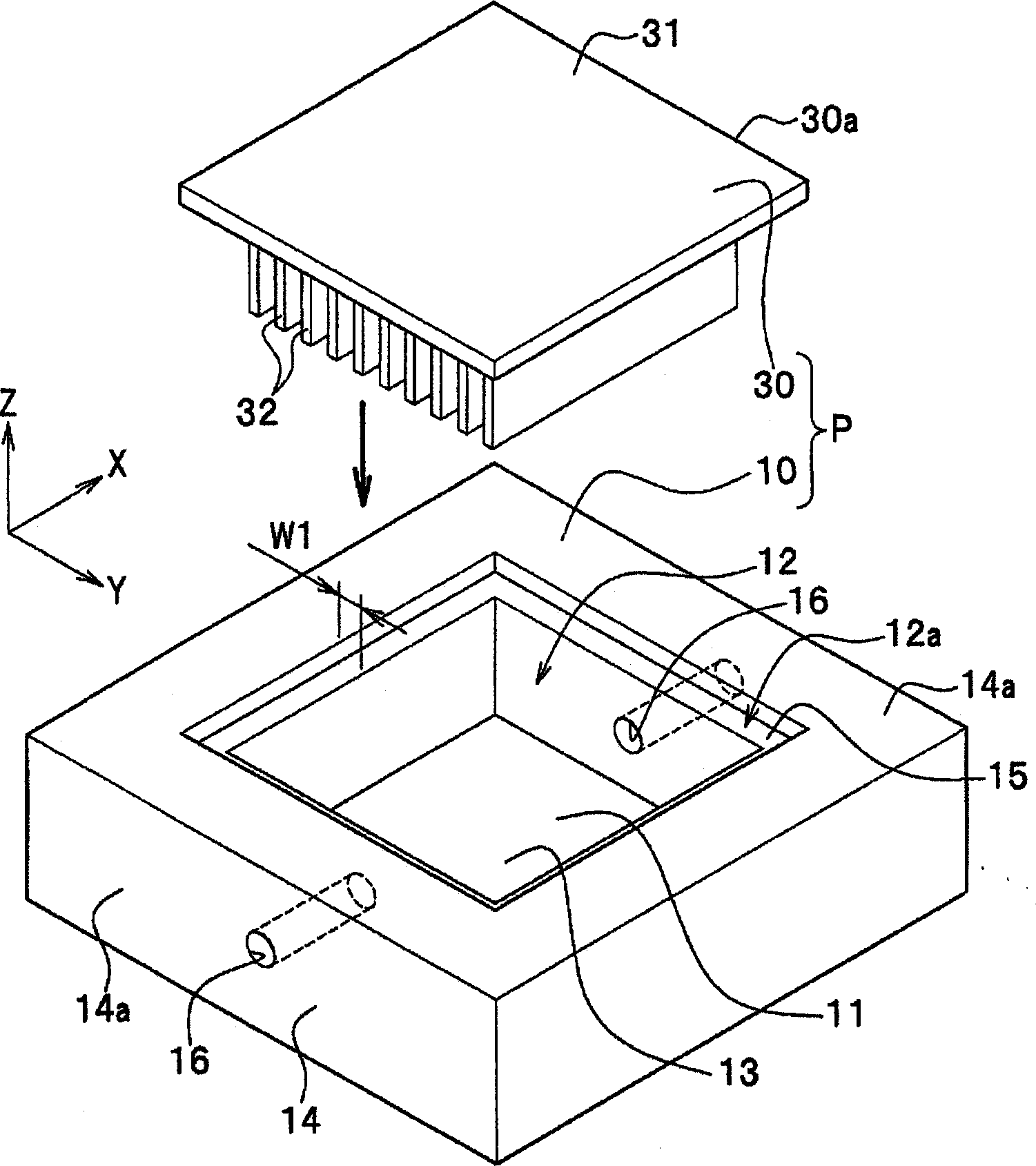 Method for joining resin member with metal member, and liquid-cooled jacket manufacturing method