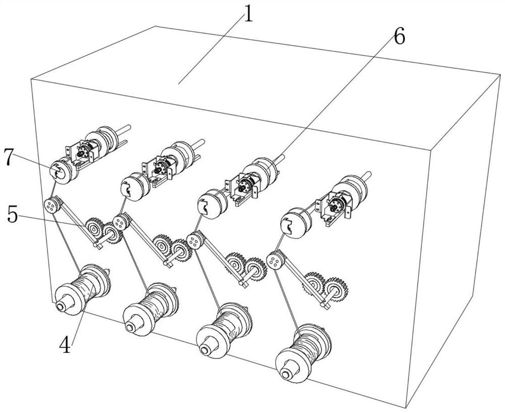 Linear guide rail take-up system for doubling bare copper annealed wire production process