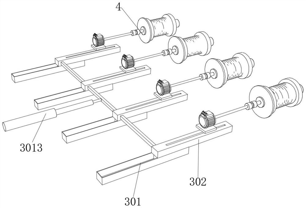 Linear guide rail take-up system for doubling bare copper annealed wire production process