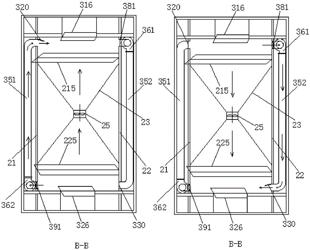 A two-way airflow baking device