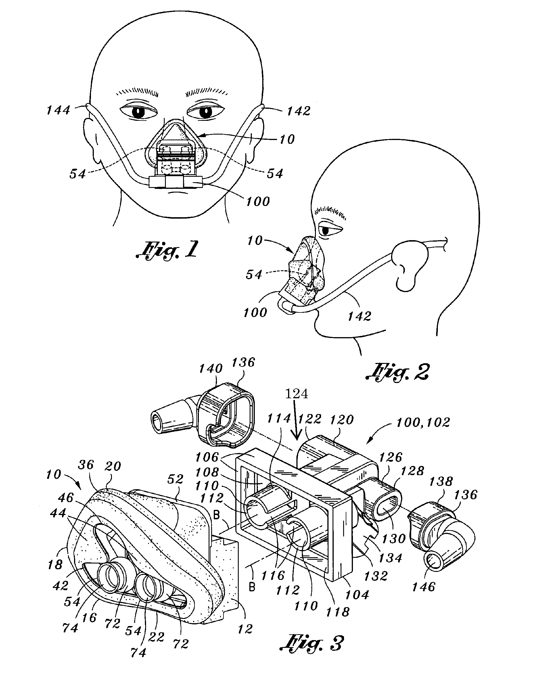 Integrated mask and prongs for nasal CPAP